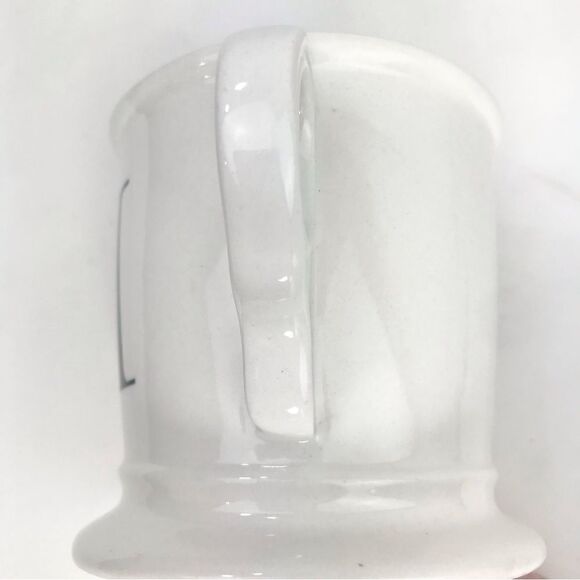 Anthropologie White Monogram Initial H Pedestal Mug - Picture 6 of 13